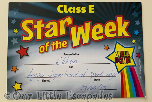 ethan sports day star of the week