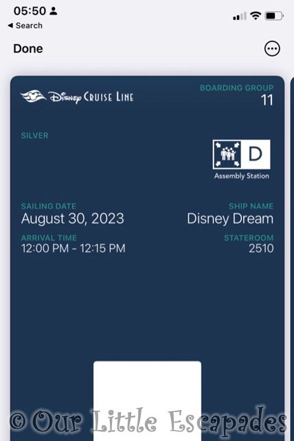 boarding pass disney cruise line project 365 2023