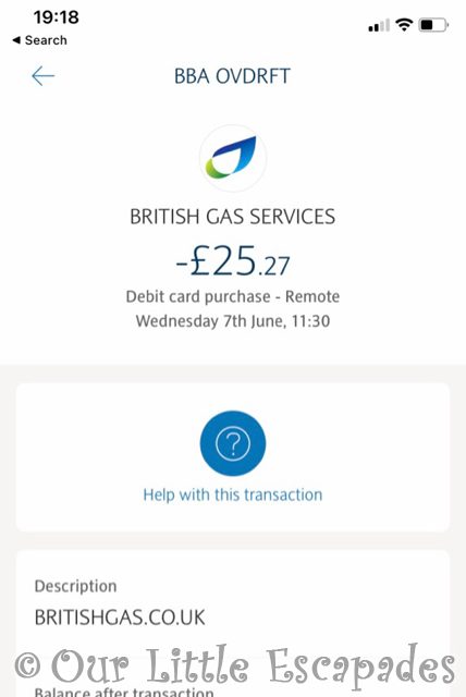 british gas bank payment