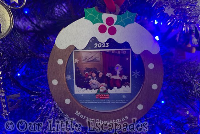 legoland santa photo christmas pudding photo ornament 2023 christmas tree