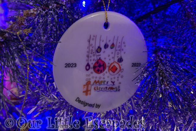 little es christams card design ornament 2023 christmas tree